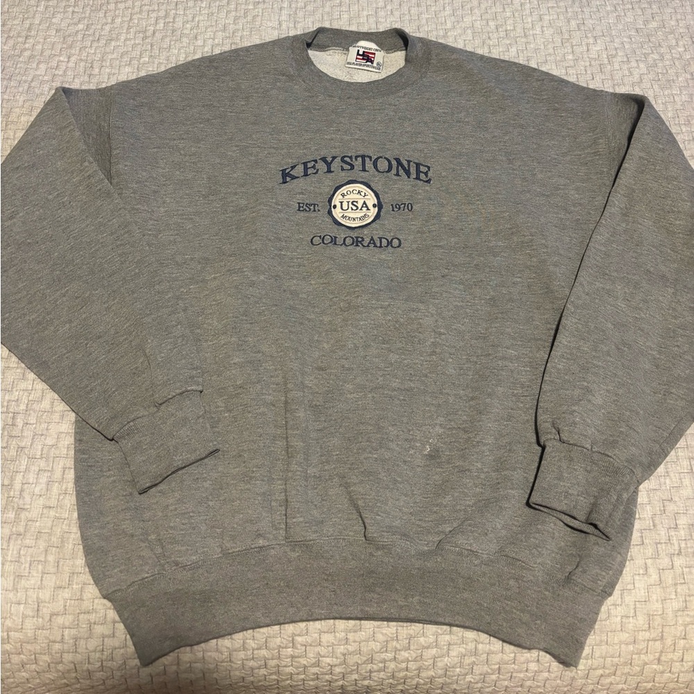 Vintage Keystone, Colorado Rocky Mountains Crewneck Sweatshirt Size XL